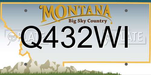 Q432WI Montana License Plate