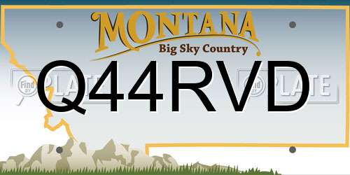 Q44RVD Montana License Plate
