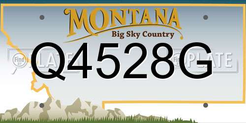 Q4528G Montana License Plate