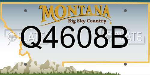 Q4608B Montana License Plate