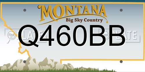 Q460BB Montana License Plate
