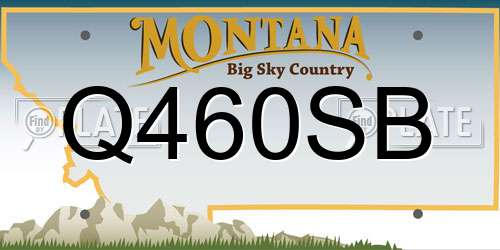 Q460SB Montana License Plate