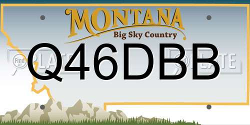 Q46DBB Montana License Plate