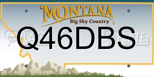 Q46DBS Montana License Plate