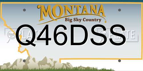 Q46DSS Montana License Plate