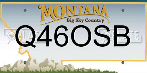 Q46OSB Montana License Plate