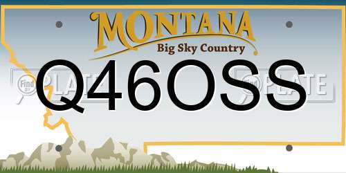 Q46OSS Montana License Plate