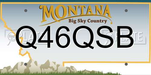 Q46QSB Montana License Plate