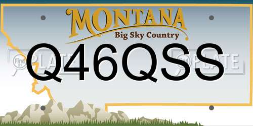Q46QSS Montana License Plate