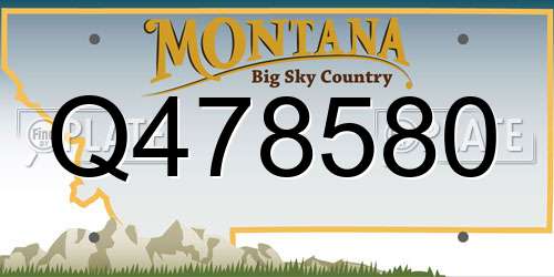 Q478580 Montana License Plate
