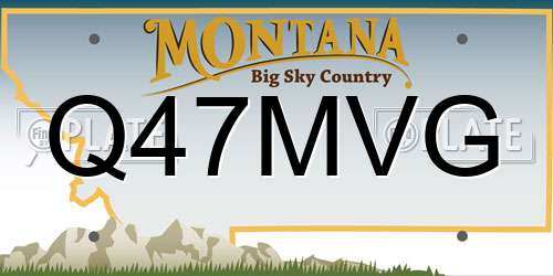 Q47MVG Montana License Plate