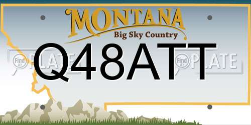 Q48ATT Montana License Plate