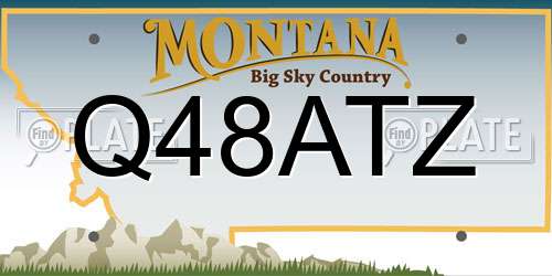 Q48ATZ Montana License Plate