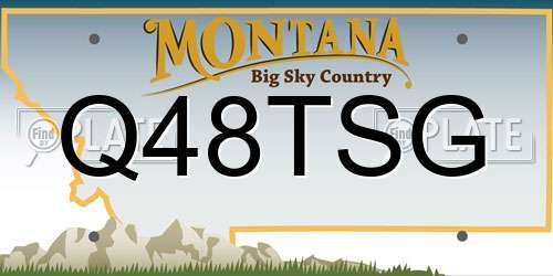 Q48TSG Montana License Plate