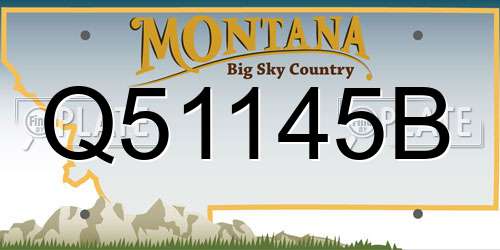 Q51145B Montana License Plate