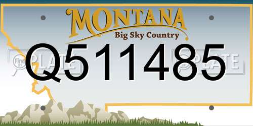 Q511485 Montana License Plate