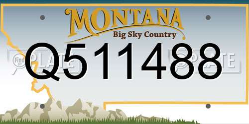 Q511488 Montana License Plate