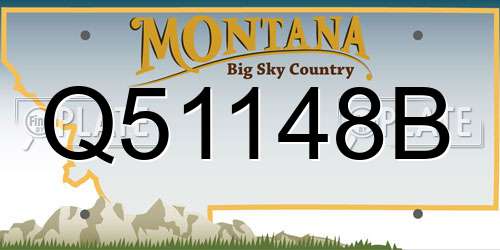 Q51148B Montana License Plate