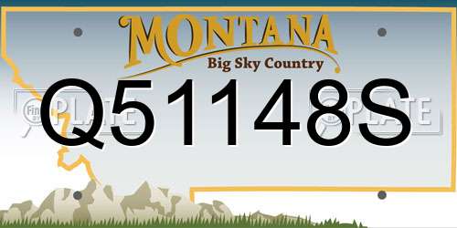 Q51148S Montana License Plate