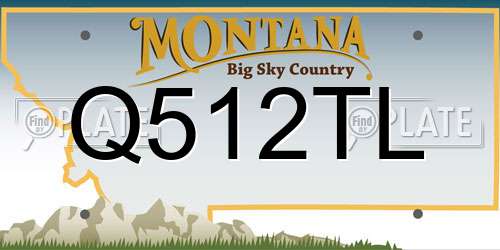 Q512TL Montana License Plate