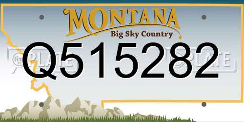 Q515282 Montana License Plate
