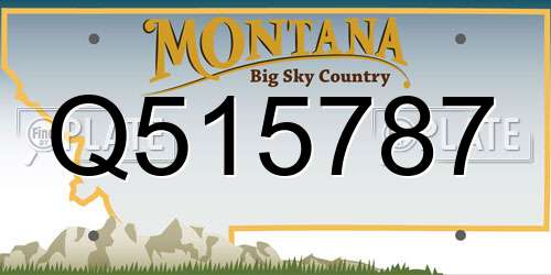 Q515787 Montana License Plate