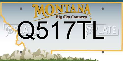 Q517TL Montana License Plate
