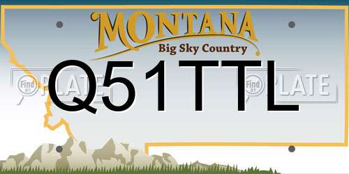 Q51TTL Montana License Plate
