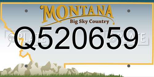 Q520659 Montana License Plate