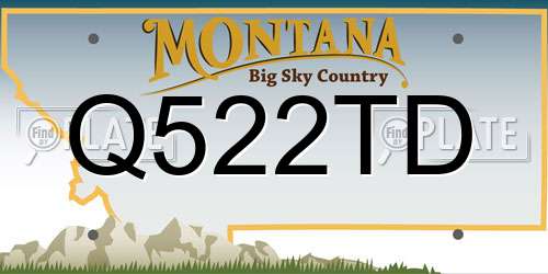 Q522TD Montana License Plate