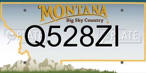 Q528ZI Montana License Plate