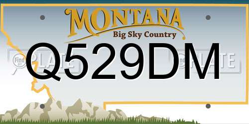 Q529DM Montana License Plate