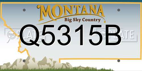 Q5315B Montana License Plate