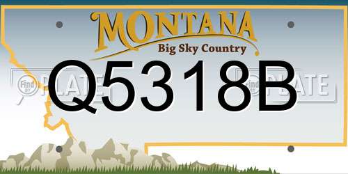 Q5318B Montana License Plate