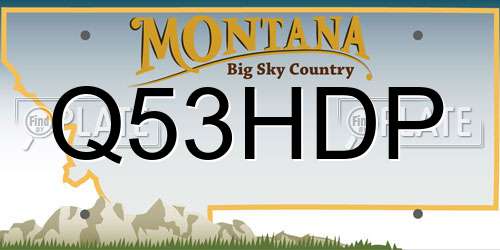 Q53HDP Montana License Plate