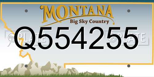 Q554255 Montana License Plate