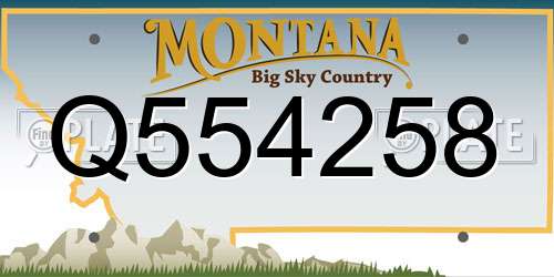 Q554258 Montana License Plate