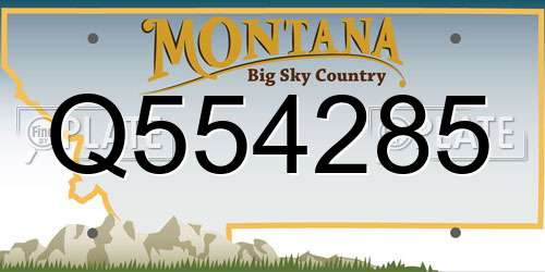 Q554285 Montana License Plate