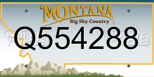Q554288 Montana License Plate