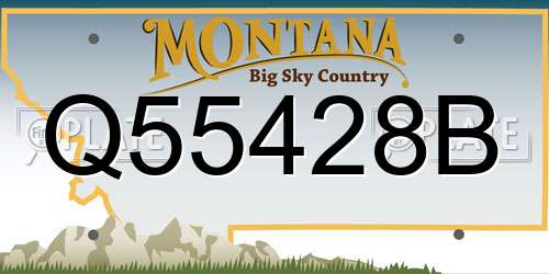 Q55428B Montana License Plate