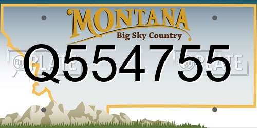 Q554755 Montana License Plate