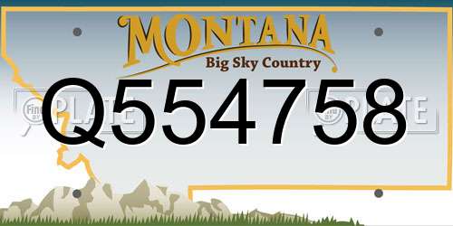 Q554758 Montana License Plate