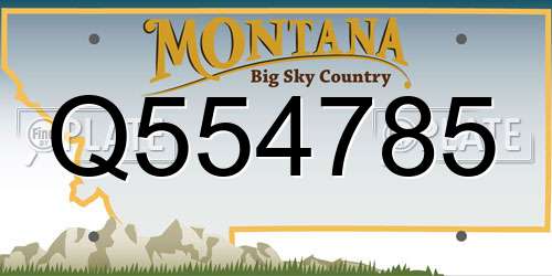 Q554785 Montana License Plate