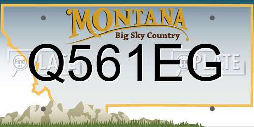 Q561EG Montana License Plate