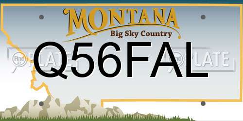 Q56FAL Montana License Plate