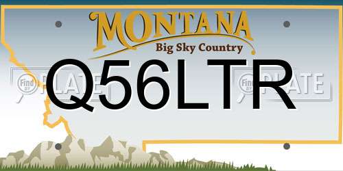 Q56LTR Montana License Plate