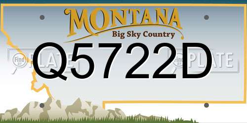Q5722D Montana License Plate