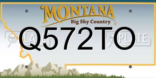 Q572TO Montana License Plate