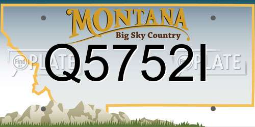 Q5752I Montana License Plate