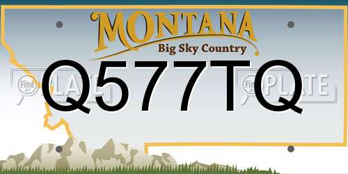 Q577TQ Montana License Plate